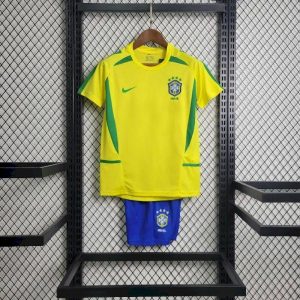 Retro Retro Brasil 2002 1ª Equipación Conjunto Niños