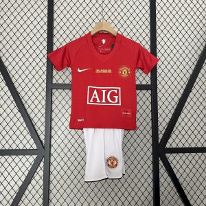 Retro Manchester United 2007/08 1ª Equipación Conjunto Niños