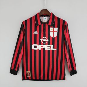 Retro AC Milan 1999/00 Camiseta 1ª Equipación · Manga Larga