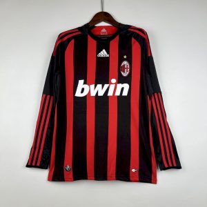Retro AC Milan 2008/09 Camiseta 1ª Equipación · Manga Larga