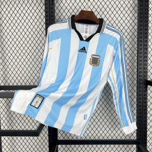 Retro Argentina 1998 Camiseta 1ª Equipación · Manga Larga