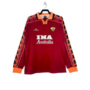Retro AS Roma 1998/99 Camiseta 1ª Equipación · Manga Larga