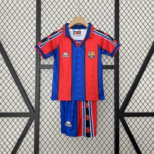 Retro Barcelona 1995/97 1ª Equipación Conjunto Niños