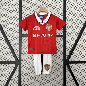 Retro Manchester United 1999/00 1ª Equipación Conjunto Niños