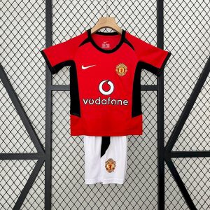 Retro Manchester United 2002/04 1ª Equipación Conjunto Niños