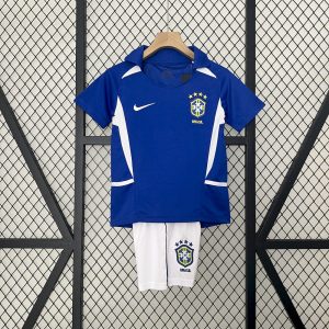 Retro Brasil 2002 2ª Equipación Conjunto Niños