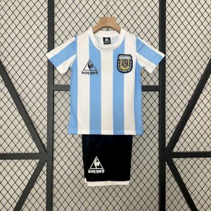 Retro Argentina 1986 1ª Equipación Conjunto Niños