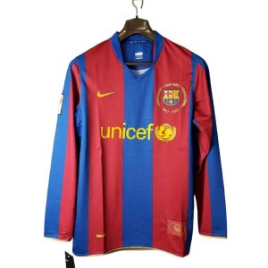 Retro Barcelona 2007/08 Camiseta 1ª Equipación · Manga Larga