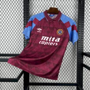 Retro Aston Villa 1990/92 Camiseta 1ª Equipación