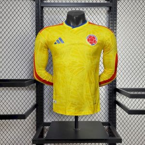 Colombia 2026 Mundial 1ª Equipación · Manga Larga Camiseta · Versión Jugador