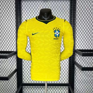 Brasil 2026 Mundial 1ª Equipación · Manga Larga Camiseta · Versión Jugador