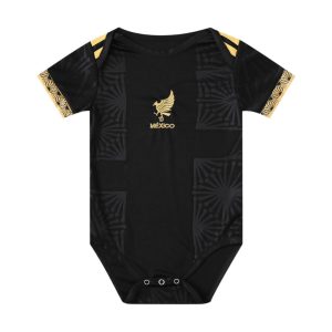 Baby México 2026 Gold Black Baby Onesie