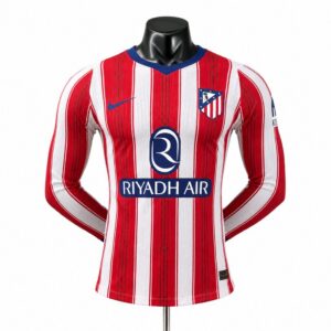 Atletico Madrid 2026/27 1ª Equipación · Manga Larga Camiseta · Versión Jugador