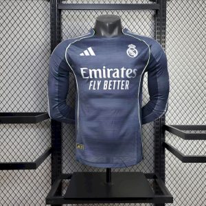 Real Madrid 2025/26 2ª Equipación · Manga Larga Camiseta · Versión Jugador