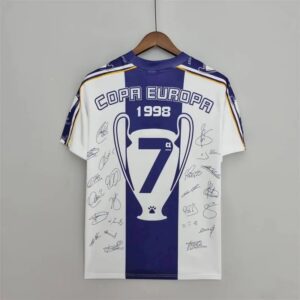 Retro Real Madrid 1997/98 Champions League 7 Champions Commemorative Camiseta