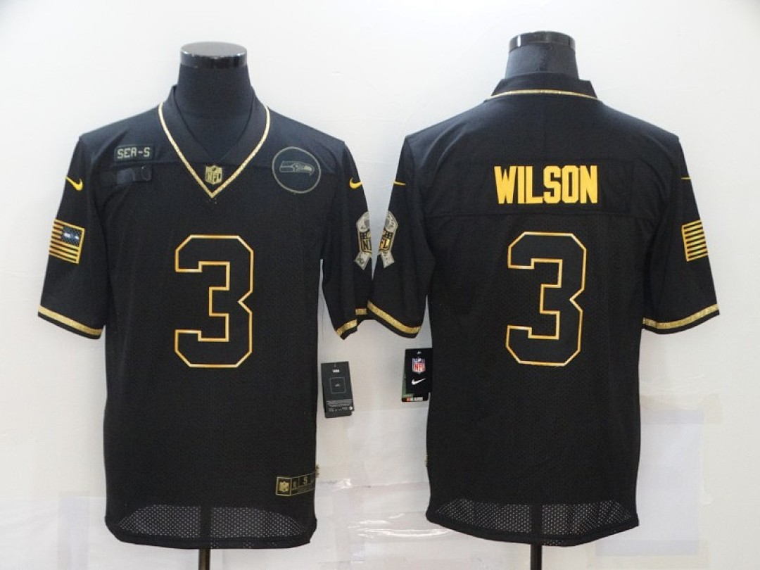 Seattle Seahawks — Salute to Service Retro Letras Doradas