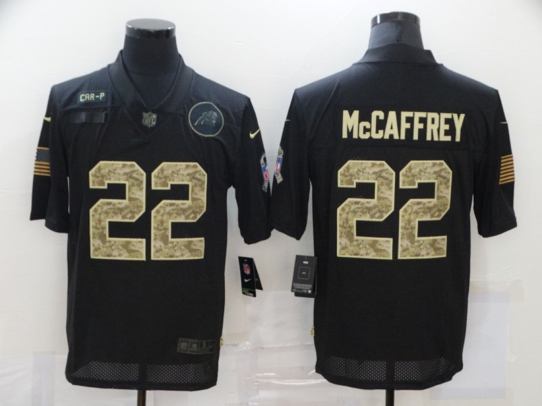 Carolina Panthers — Salute to Service Letras Camuflaje