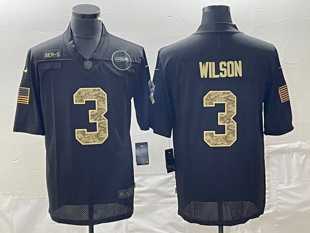 Seattle Seahawks — Salute to Service Letras Camuflaje