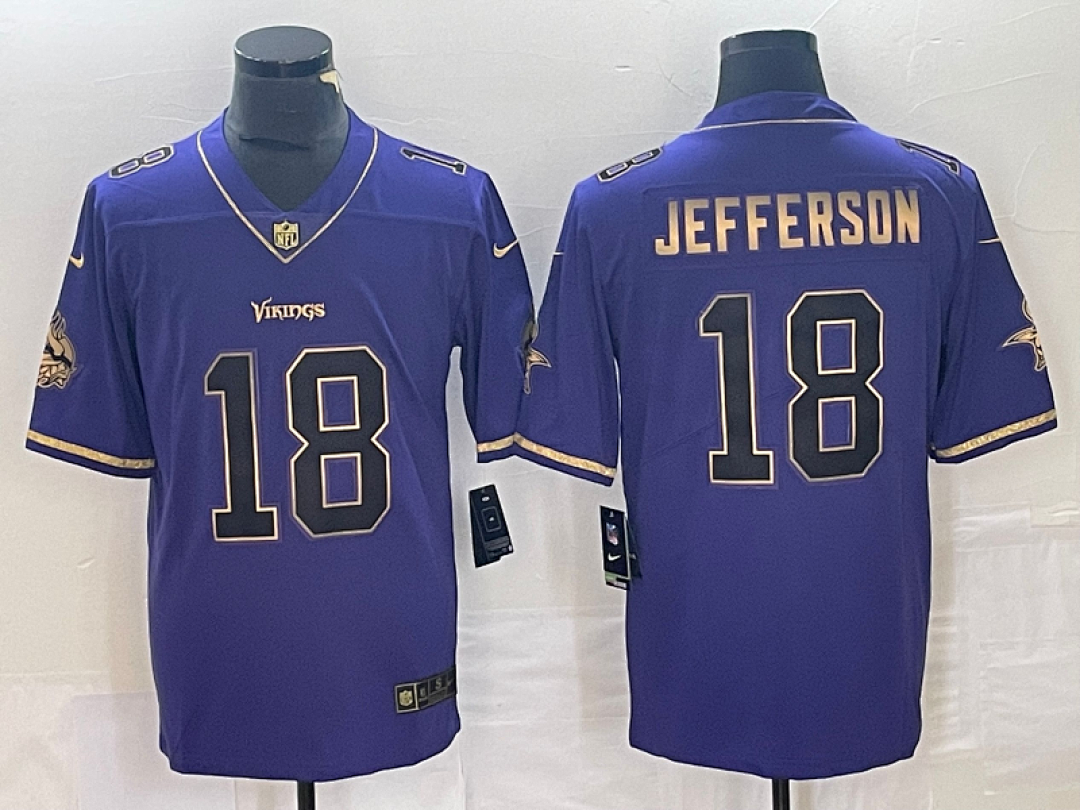 Minnesota Vikings — Morado Letras Doradas