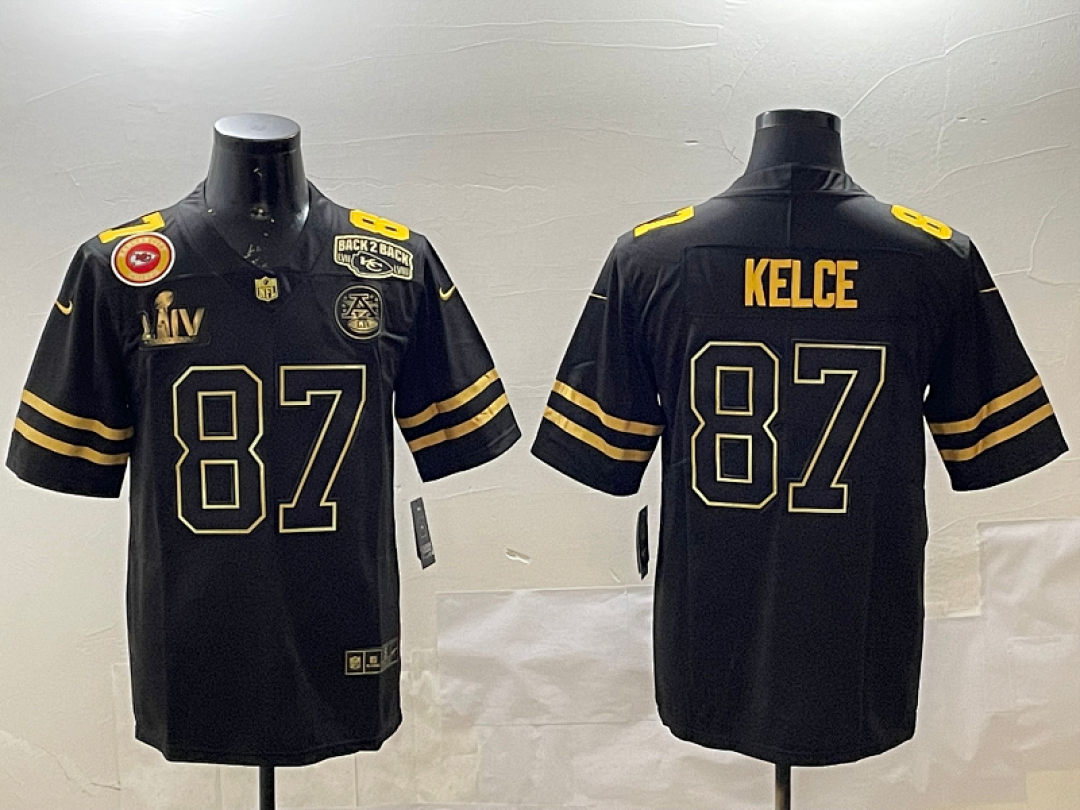 Kansas City Chiefs — Negro Letras Doradas