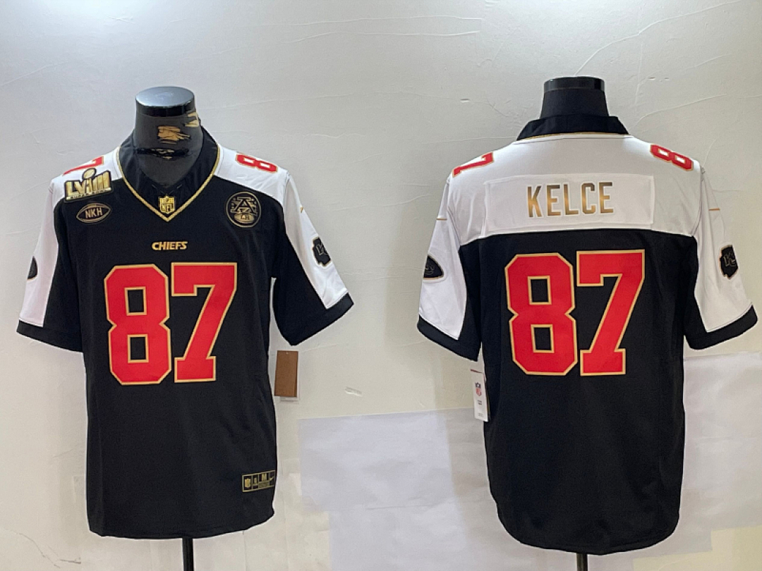 Kansas City Chiefs — Negro Thanksgiving Letras Doradas 3ª Edición