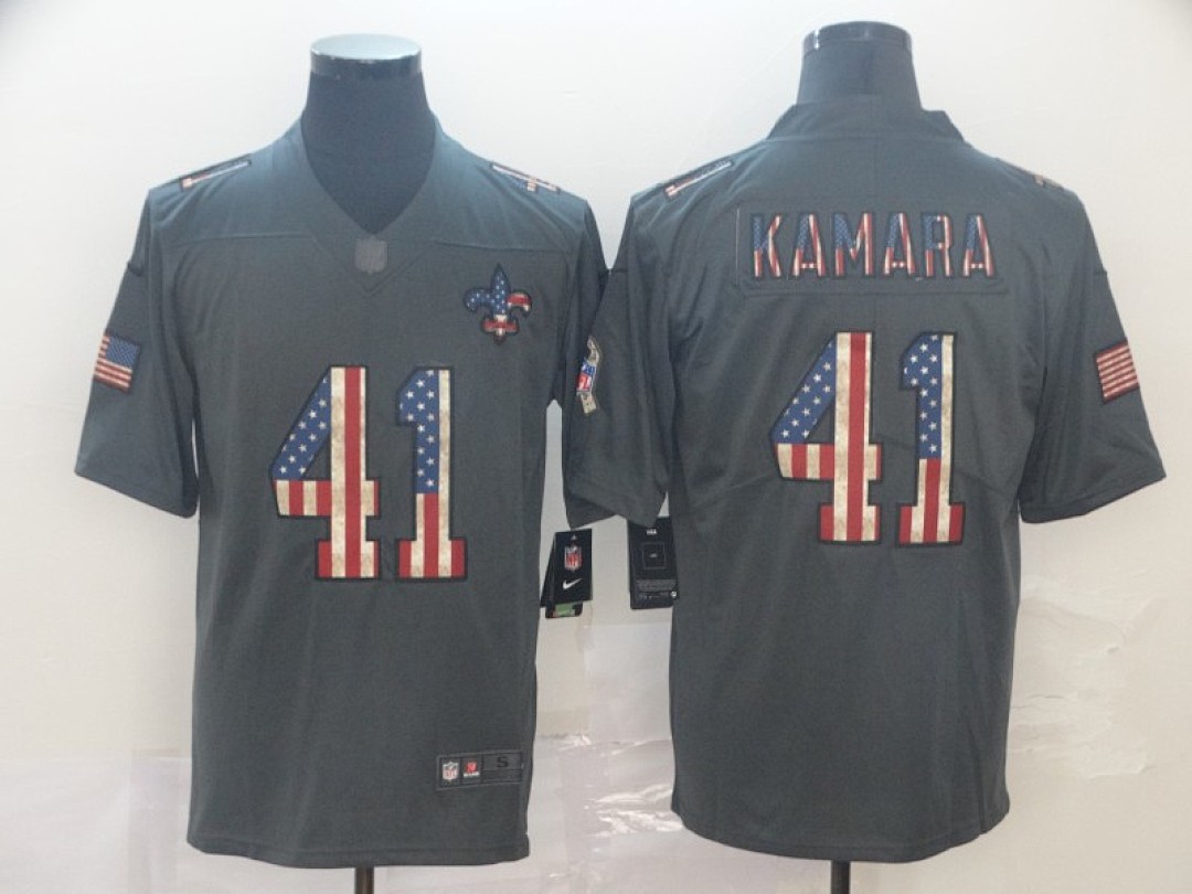 New Orleans Saints — Negro Carbón Retro Bandera