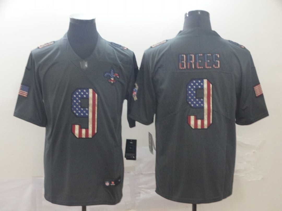 New Orleans Saints — Negro Carbón Retro Bandera